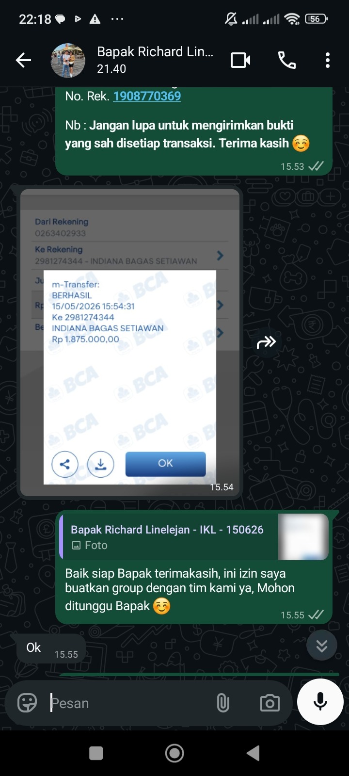 Testimoni Pembayaran 15